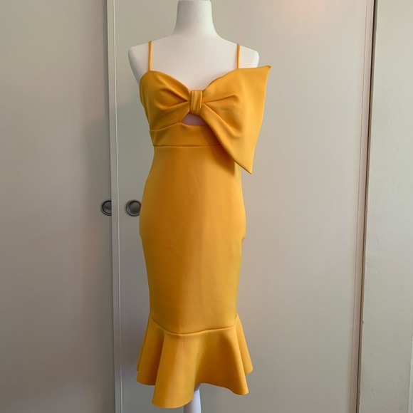 ASOS exaggerated bow scuba dress - Picture 5 of 12